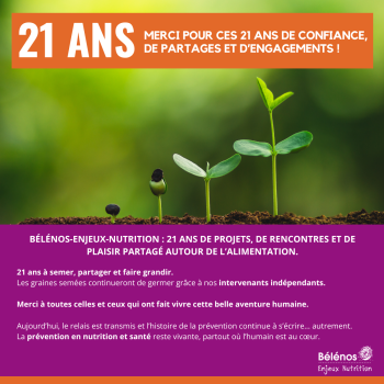 21 ans d’engagement de Bélénos-Enjeux-Nutrition au service de la prévention nutritionnelle